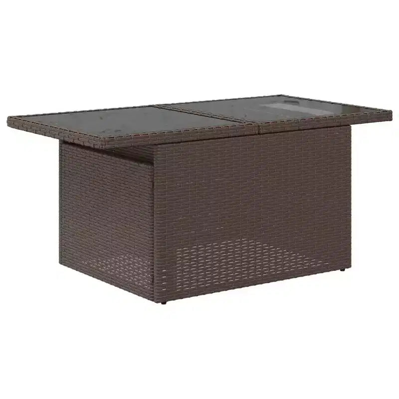 vidaXL Ensemble de canapés de jardin 7 pièces avec coussins, sectionnel d'extérieur en résine tressée, modulable, table ajustable