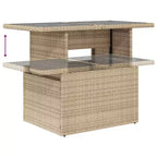 vidaXL Ensemble de canapés de jardin 7 pièces avec coussins, sectionnel d'extérieur en résine tressée, modulable, table ajustable