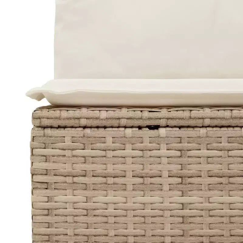 vidaXL Ensemble de canapés de jardin 7 pièces avec coussins, sectionnel d'extérieur en résine tressée, modulable, table ajustable