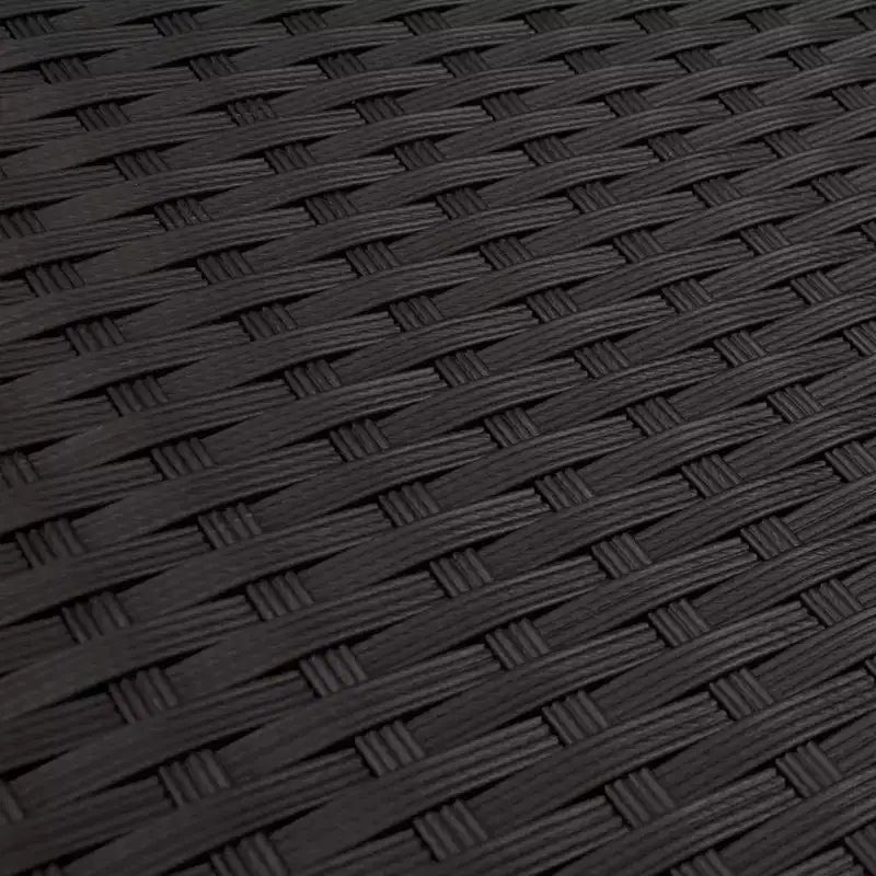 vidaXL Salon de jardin 12 pcs avec coussins Résine tressée Noir