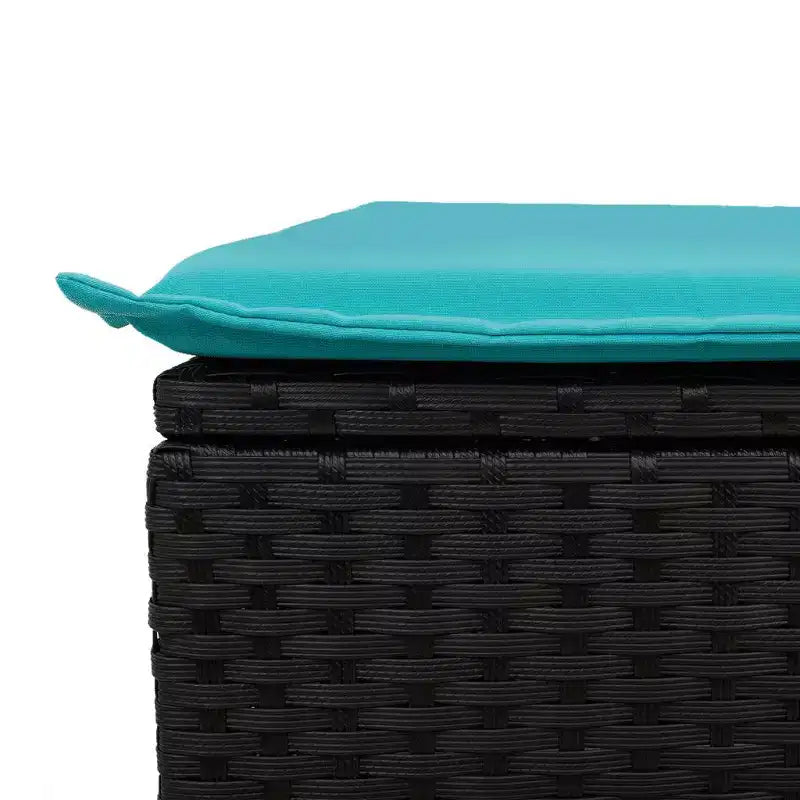 vidaXL Salon de jardin 3 pièces avec coussins en résine tressée