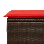 vidaXL Salon de jardin 3 pièces avec coussins en résine tressée