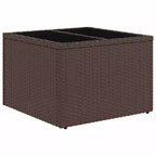 vidaXL Salon de jardin 11 pcs avec coussins résine tressée marron