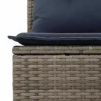 vidaXL Salon de jardin 7 pièces avec coussins, résine tressée noire (US only)