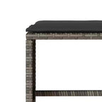 vidaXL Salon de jardin avec coussins, table et canapés modulables, 6 pièces en résine tressée