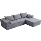 Hyleory Canapé Modulaire d'Angle en L avec Méridienne, Emballage Compressé