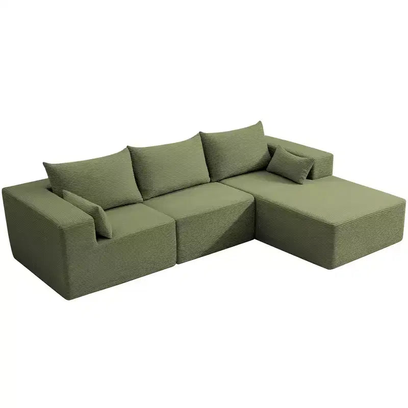 Hyleory Canapé Modulaire d'Angle en L avec Méridienne, Emballage Compressé
