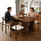 Ensemble de salle à manger rustique moderne avec table rectangulaire de 78 pouces avec base de rangement et 4 chaises rembourrées en PU pour cuisine et salle à manger-Panipeachy
