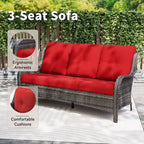 Ensemble de brasero d'extérieur UPTIOT 7 pièces tout temps avec canapé 3 places, fauteuils et table