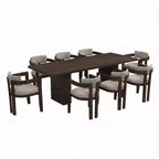 Christopher Knight Home Elena Table de salle à manger 9 pièces de style campagnard avec chaises rembourrées en bois d'hévéa