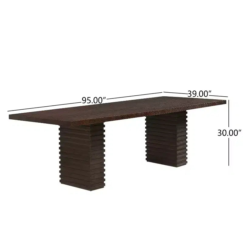 Christopher Knight Home Elena Table de salle à manger 9 pièces de style campagnard avec chaises rembourrées en bois d'hévéa