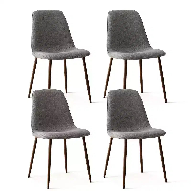 Olive+Oslo Ensemble de salle à manger 5 pièces pour 4, Table à manger ronde en verre avec 4 chaises de salle à manger rembourrées Pieds noyer-Panipeachy