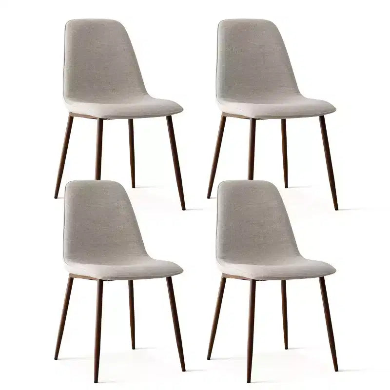 Olive+Oslo Ensemble de salle à manger 5 pièces pour 4, Table à manger ronde en verre avec 4 chaises de salle à manger rembourrées Pieds noyer-Panipeachy