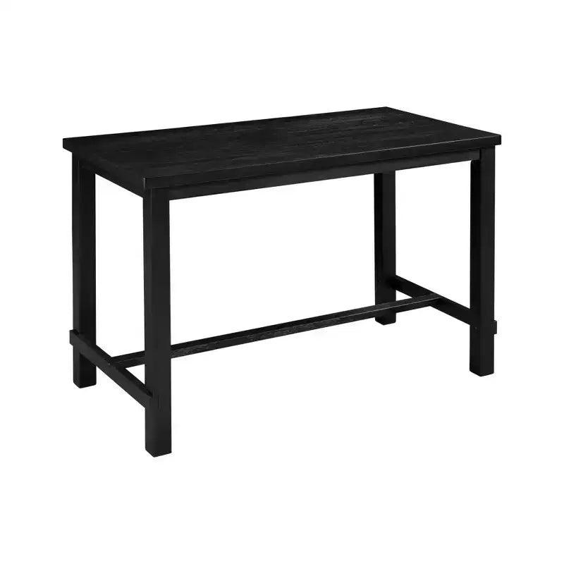 Ensemble de salle à manger 5 pièces, ensemble de salle à manger hauteur comptoir avec table rectangulaire classique élégante et 4 chaises rembourrées pour cuisine salle à manger