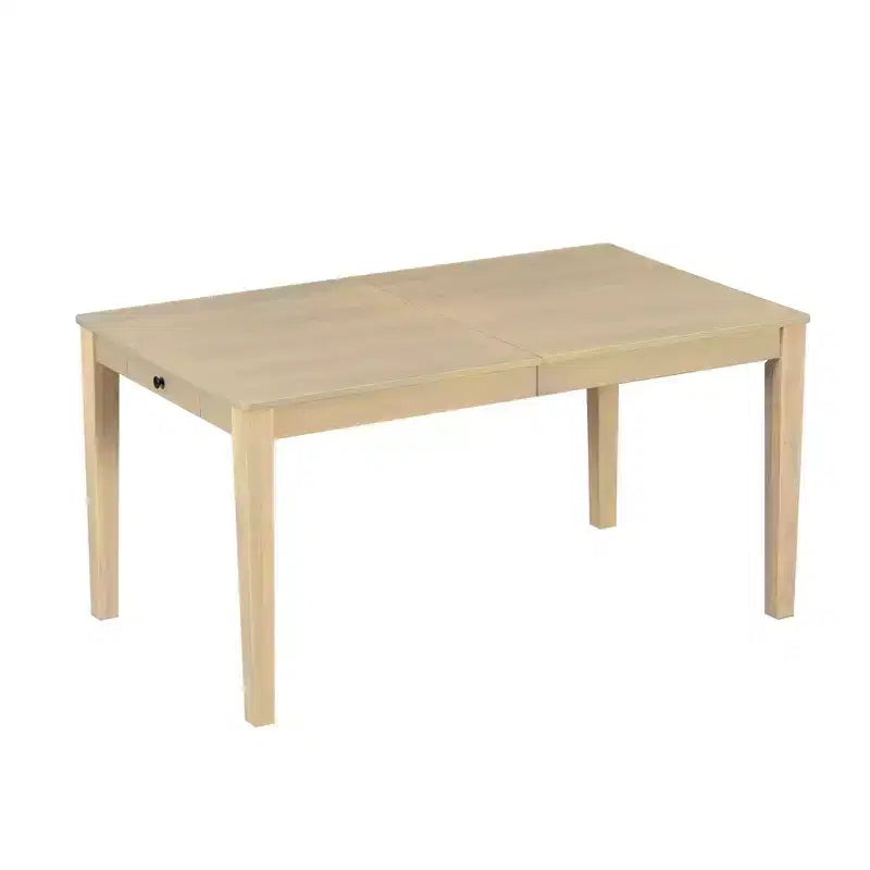 Ensemble de salle à manger rustique extensible pour 6 personnes, table à manger rectangulaire 7 pièces avec 6 chaises rembourrées, ensemble de table de cuisine avec 2 tiroirs