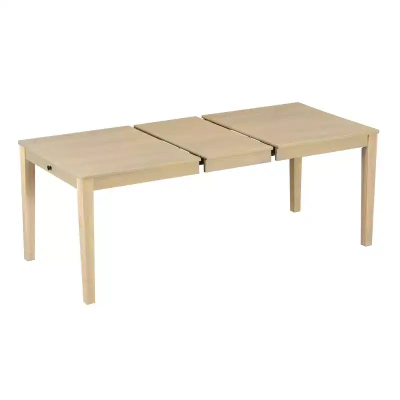 Ensemble de salle à manger rustique extensible pour 6 personnes, table à manger rectangulaire 7 pièces avec 6 chaises rembourrées, ensemble de table de cuisine avec 2 tiroirs