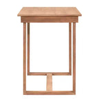 Ensemble de salle à manger 5 pièces à hauteur de comptoir pour 4 personnes, ensemble table de bar en bois de style ferme avec 4 chaises rembourrées pour petits espaces