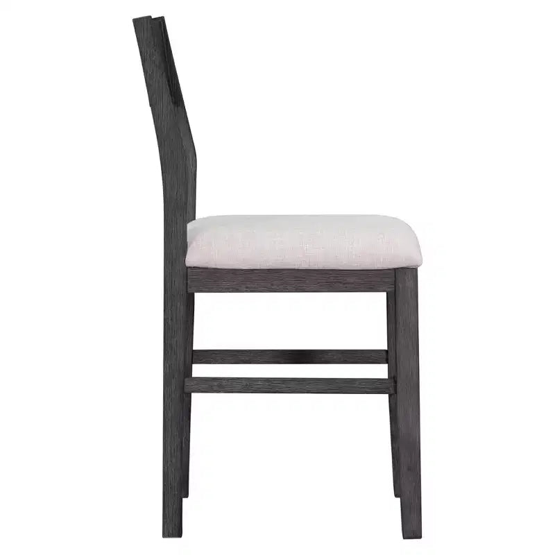 Ensemble de salle à manger 5 pièces à hauteur de comptoir pour 4 personnes, ensemble table de bar en bois de style ferme avec 4 chaises rembourrées pour petits espaces