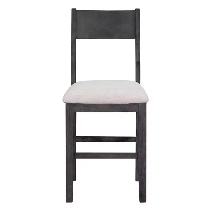 Ensemble de salle à manger 5 pièces à hauteur de comptoir pour 4 personnes, ensemble table de bar en bois de style ferme avec 4 chaises rembourrées pour petits espaces