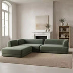 Christopher Knight Home Doyoung Canapé d'angle moderne 3 places en L de 115 po