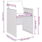 vidaXL Ensemble de salle à manger d'extérieur, 12 pcs