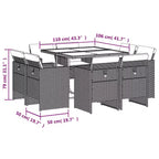 vidaXL Ensemble de salle à manger d'extérieur, 12 pcs