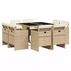 vidaXL Ensemble de salle à manger d'extérieur, 12 pcs