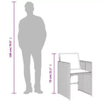 vidaXL Ensemble de salle à manger d'extérieur 10 personnes Rotin PE 11 pièces Pliable