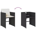 vidaXL Ensemble de salle à manger d'extérieur 10 personnes Rotin PE 11 pièces Pliable