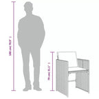 vidaXL Ensemble de salle à manger d'extérieur 10 personnes Rotin PE 11 pièces Pliable