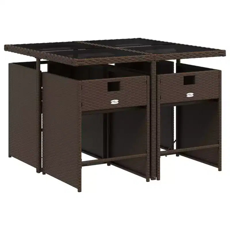vidaXL Ensemble de salle à manger d'extérieur 10 personnes Rotin PE 11 pièces Pliable
