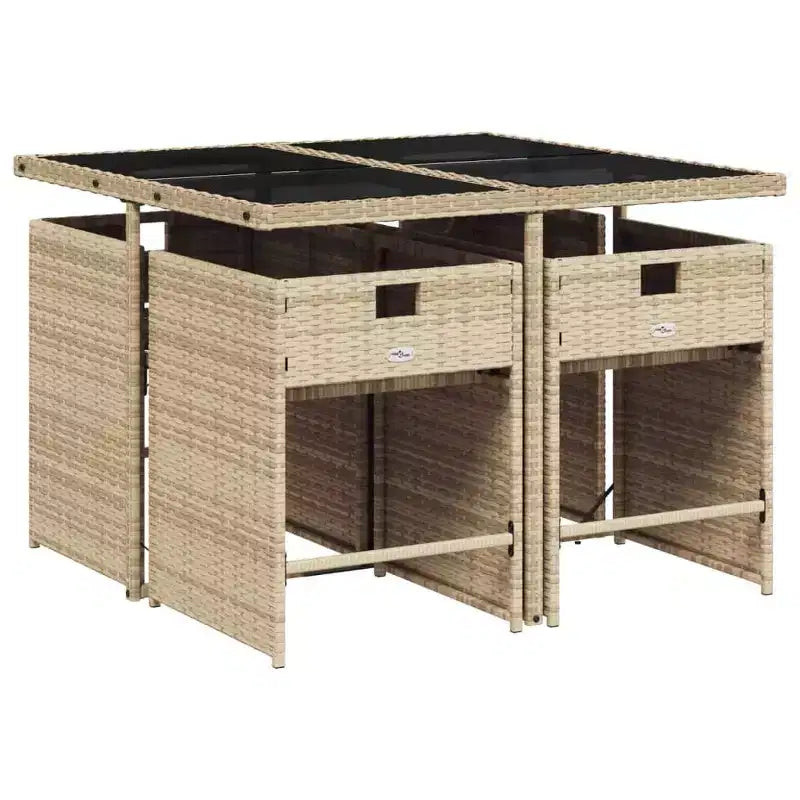 vidaXL Ensemble de salle à manger d'extérieur 10 personnes Rotin PE 11 pièces Pliable