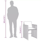 vidaXL Ensemble de salle à manger d'extérieur 10 personnes Rotin PE 11 pièces Pliable