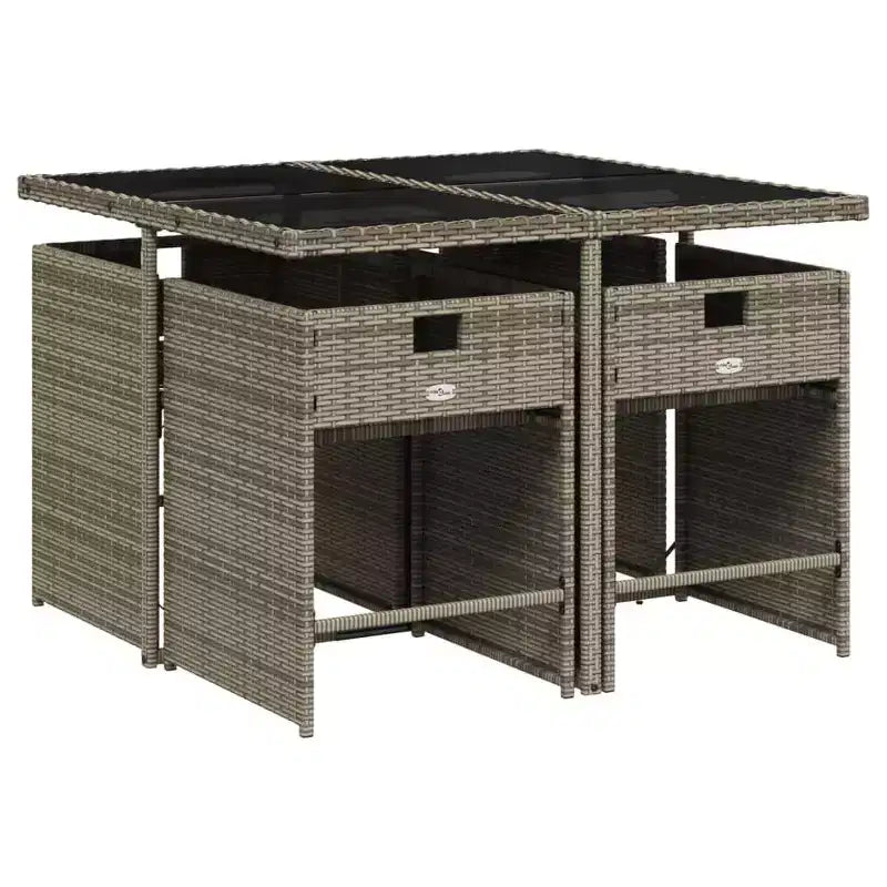 vidaXL Ensemble de salle à manger d'extérieur 10 personnes Rotin PE 11 pièces Pliable