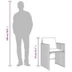 vidaXL Ensemble de salle à manger d'extérieur 10 personnes Rotin PE 11 pièces Pliable