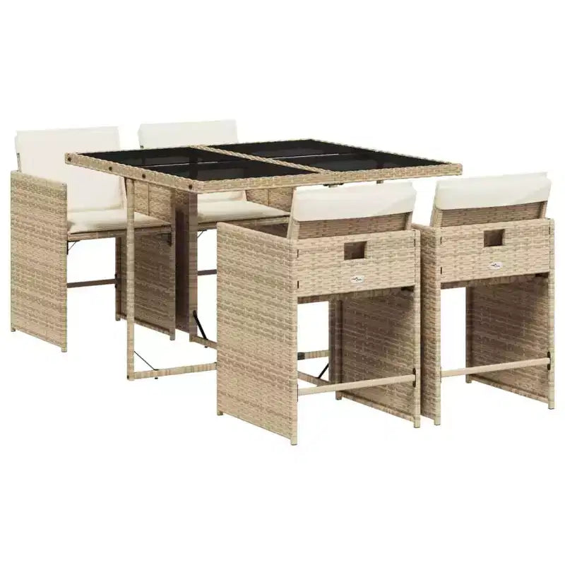vidaXL Ensemble de salle à manger d'extérieur 10 personnes Rotin PE 11 pièces Pliable
