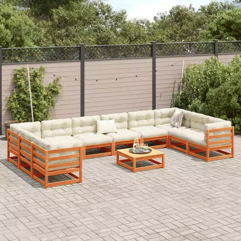 vidaXL Salon de Jardin Modulable - Meubles d'Extérieur Rustiques Disponibles en Plusieurs Couleurs