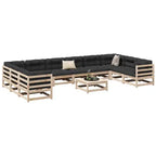 vidaXL Salon de Jardin Modulable - Meubles d'Extérieur Rustiques Disponibles en Plusieurs Couleurs