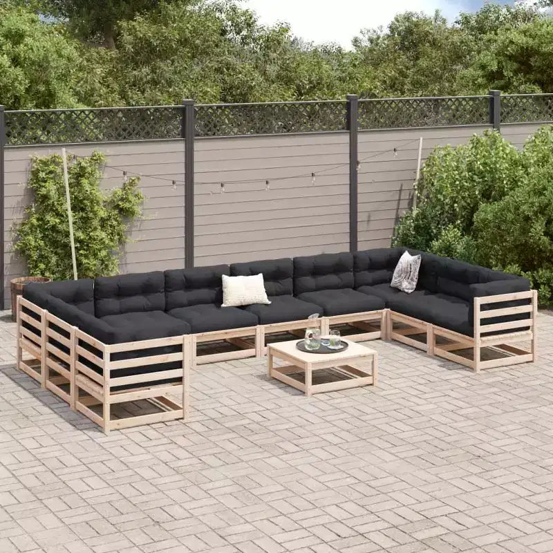 vidaXL Salon de Jardin Modulable - Meubles d'Extérieur Rustiques Disponibles en Plusieurs Couleurs