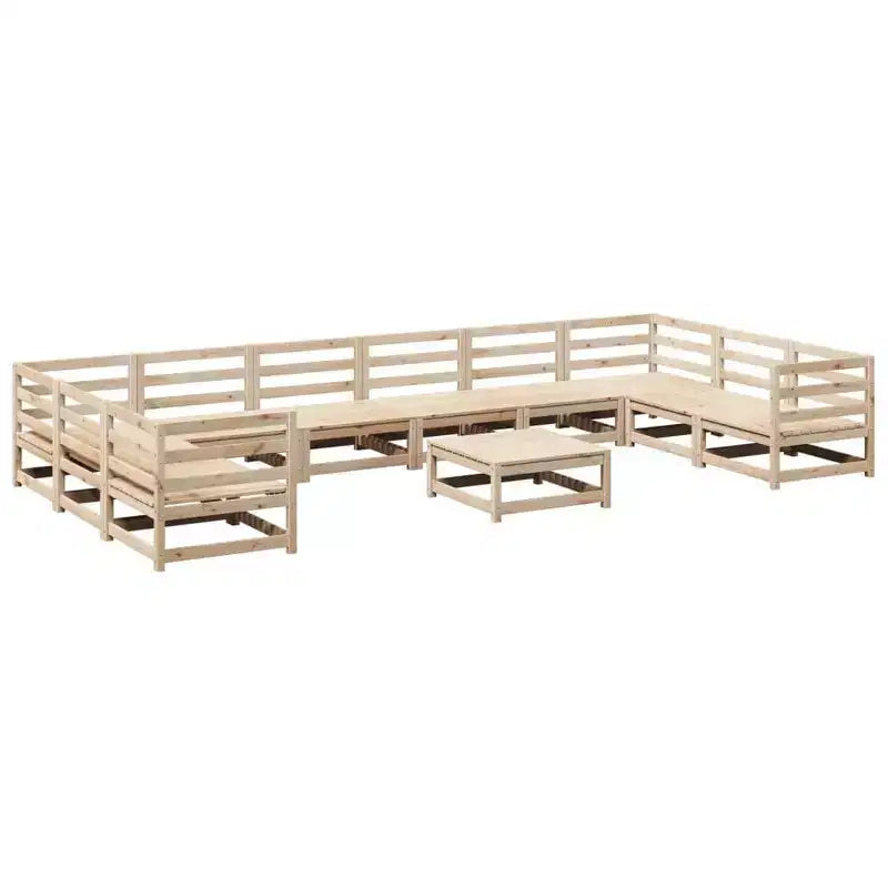 vidaXL Rustic Garden Sofa Set - Modular Outdoor Furniture in Various Colors