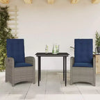 vidaXL Salon de jardin avec coussins et résine tressée