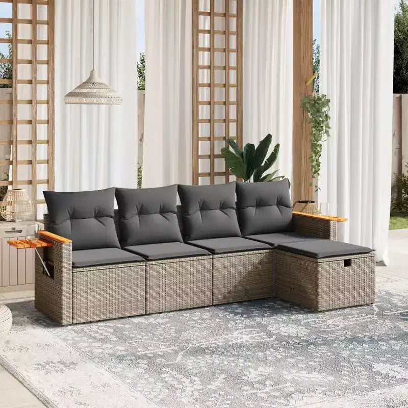 vidaXL Ensemble de canapés de jardin modulaires avec coussins en différentes couleurs