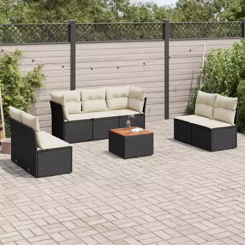 vidaXL Salon de jardin modulaire en résine tressée
