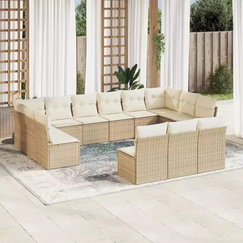 vidaXL Salon de jardin modulable avec coussins – Confort extérieur