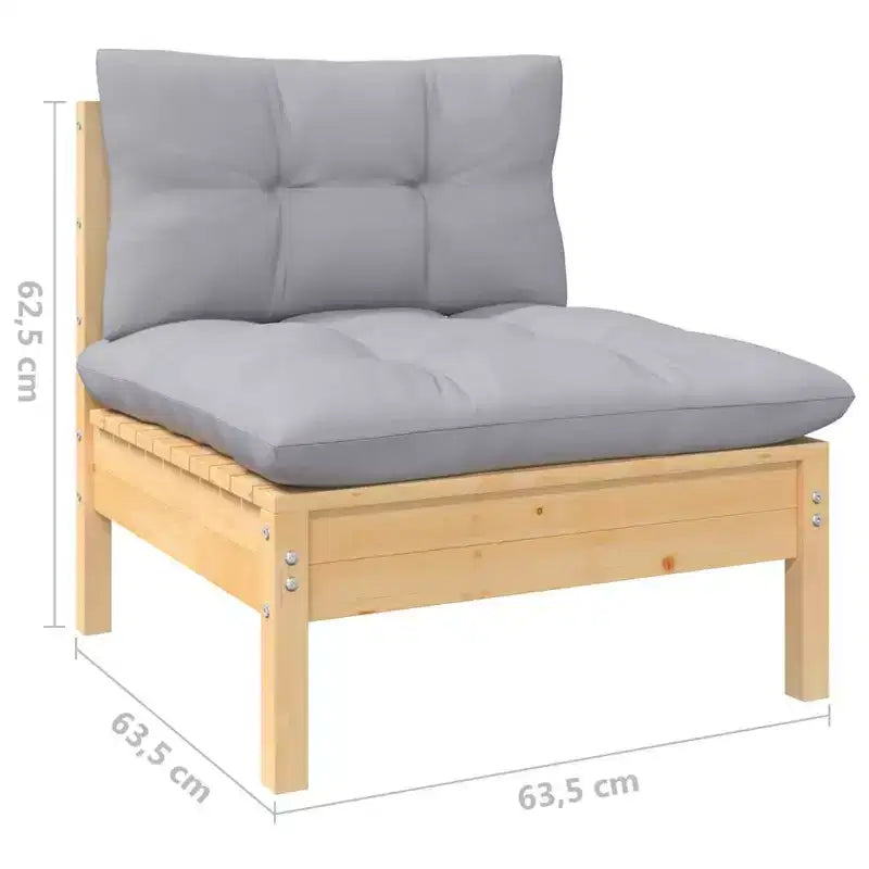 vidaXL Salon de jardin modulable avec coussins en différentes couleurs