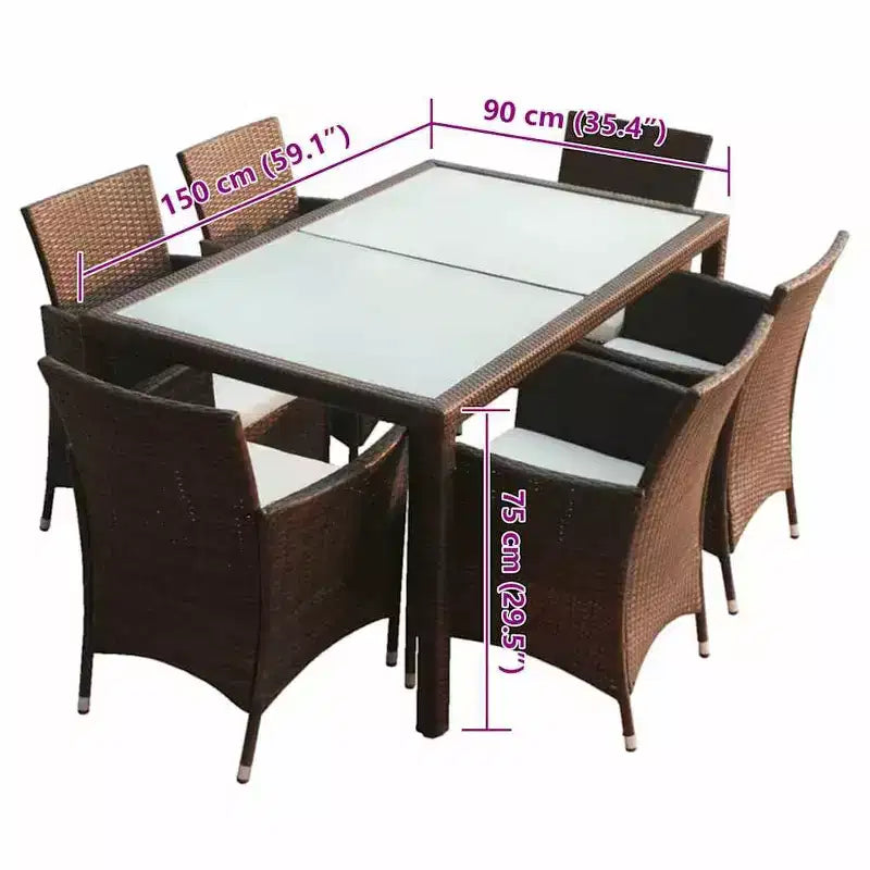 vidaXL Ensemble de salle à manger d'extérieur