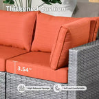 HOMLUX Salon de conversation 7 pièces pour patio, ensemble de canapés modulaires d'extérieur pour terrasse, jardin, balcon, bord de piscine