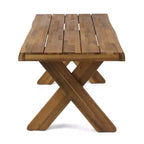Christopher Knight Home Hyunsik Ensemble de sièges modernes pour patio en bois d'acacia avec 2 chaises et table basse artisanale