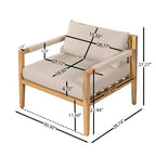 Christopher Knight Home Hyunsik Ensemble de sièges modernes pour patio en bois d'acacia avec 2 chaises et table basse artisanale