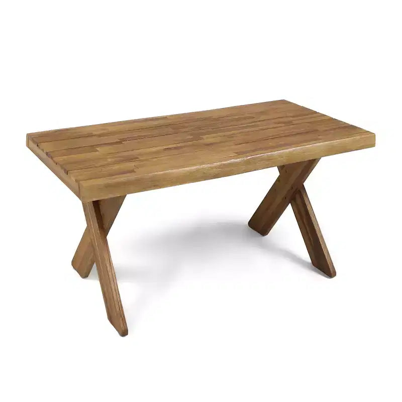 Christopher Knight Home Hyunsik Ensemble de sièges modernes pour patio en bois d'acacia avec 2 chaises et table basse artisanale